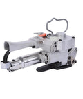 Slick Heavy Duty Pneumatic Strapping Machine for effortless belt sealing with aluminum and steel components.