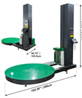 Heavy Duty Industrial Pallet Wrapping Machine With Automatic Turntable And Digital Scale For Warehouse Shipping on 65 inch deck.