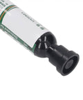 Close-up of Milky White 2 Pack Curing Solder Mask Ink tube for PCB BGA Repair showing nozzle and label design