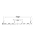 Technical drawing of 10 Inch Flat Jaws For CK100 Series Chuck with dimensions, compatible with Harbor Freight Bauer 23222A-B.