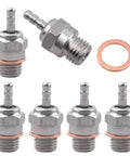 Six Pack Glow Plug No 4 Medium Hot For One Eighth And One Tenth Nitro RC Cars And Trucks Platinum Iridium Super Duty Element