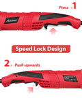 Speed lock design of Heavy Duty Car Buffer Polisher With 6 Speed Settings From 1000 To 3500 RPM 1200W Rotary Waxer Kit