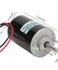 Hella Quiet High Speed DC Electric Motor XD Series For Precision Bench Cutting and Mechanical Projects Featuring Variable RPM Output and Smooth Silent Operation For Workshop Builds and Home Maker Setup, side view showing dimensions.