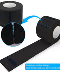 5 Rolls Disposable Barber Paper Neck Strips For Salon Haircuts And Styling Hygienic Absorbent Tissue Stretchy Comfort Fit Single Use Neck Guards That Keep Clients Clean And Clippers Neat Black tear-off roll