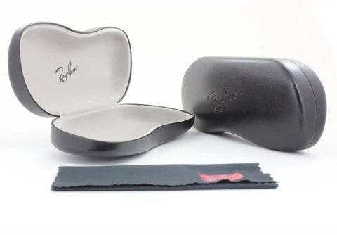 Eyewear case with cleaning cloth for Unisex Square Prescription Eyewear Frames With Textured Black And Red Accent, Rx Ready Lenses, 53mm.