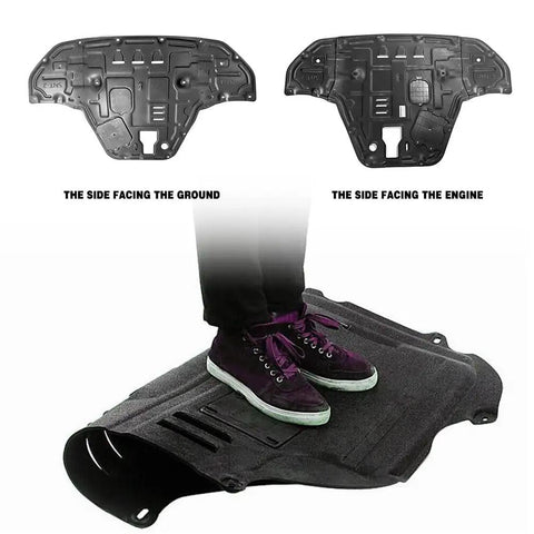 Heavy Duty Engine Splash Shield Fits Hyundai Sonata 2024 2025 2026 shown from both sides, illustrating durable protection.
