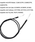 Heavy Duty Lawn Mower Clutch Cable Replacement 946-05105A Mechanical Engagement Wire for various mower models.