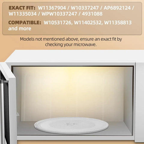 9.6 Inch Microwave Glass Plate Replacement Fits Galanz Farberware inside microwave oven