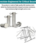 Cotter Pins 150-Piece Assortment Kit With 6 Sizes In A Durable Portable Case, Heavy Duty 304 Stainless Steel, Rust Resistant