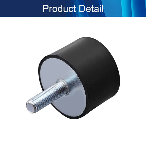 Heavy Duty M20 Rubber Vibration Isolator 100x60mm Anti Vibration Mount With Studs For Mini Split Heat Pumps Diesel Engines Generators Harvester And Water Pumps Shock Absorber Mounting Solution, side view