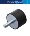 M16 Rubber Vibration Isolator Mount 75x50mm With Studs, Heavy Duty Anti Vibration Shock Absorber For Mini Split Heat Pumps Diesel Engines Harvester And Generators, Protect Equipment And Reduce Noise, rubber and steel stud