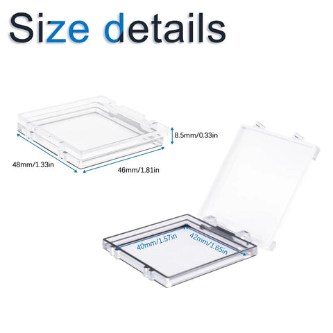 Size details of 4 Pack Square Power Button Covers Dustproof Switch Cap Guards Clear Plastic Protectors No Fuss Easy Adhesive Backing
