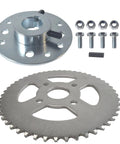 Beefed Up 4 Inch Sprocket Brake Hub Kit With One Inch Bore And Quarter Inch Keyway, 50 Tooth Rear Drive Sprocket and hardware