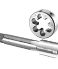 Seven Eighths Inch UNF Tap And Die Set 14 TPI Right Hand Machine Thread Tap And Round Die For Quick Chip Removal Straight Fluted Design
