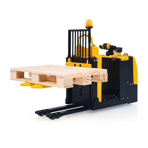 Get Your Hands On This Wheelfun RTR Metal 1/14 Electric Remote Control Forklift MO55 with pallet in lifting position.