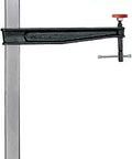 Deep Reach Tradesman Bar Clamp For Woodworking With 20 Inch Throat And 24 Inch Reach, black metal and red wooden handle
