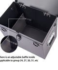 Tough As Nails Lockable Steel Battery Box Adjustable Heavy Duty Marine Rv Car Relocation Kit Waterproof Group 24 To 31 adjustable baffle inside.