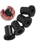 4 Pack Heavy Duty Carbon Steel Sliding Track Spacers And Metal Clamps For Barn Door Mounting And Replacement, black, 4-pack
