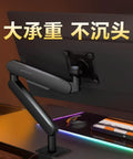 Hella Sturdy Articulating Monitor Mount With Smooth Slide Mechanical Arm For Desk Setup showing VESA compatible heavy duty steel design.