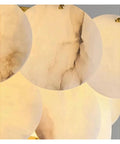 Ceiling Pendant Light, Luxury Natural Marble Design Modern Chandeliers for Living Room Bedroom Dining Kitchen Ceiling Pendant Light Lustre Fixture(Warm Light,L100CM) close-up of marble discs.