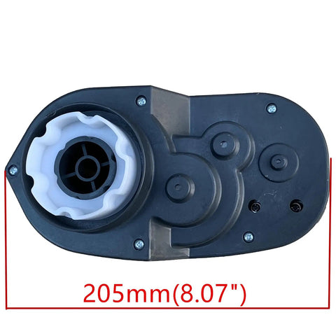 Beefed Up Four Stage Gearbox Upgrade For Ride On Cars 24V 30000RPM High Torque Motor Gear Box 205mm length, top view
