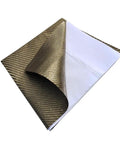 Built Tough 26X48 Inch Reinforced Exhaust Heat Shield Mat With Peel And Stick Adhesive Backing showing side with reflective surface.