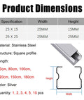 Durable Stainless Steel Cable Trunking Kit for Hidden Cables Wide 10 to 50mm 50 to 180cm Long dimensions and specifications