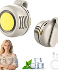 Clip On Fan Portable Wearable Bladeless Personal Fan USB Rechargeable 360 Degree Rotating 3 Speed Silent Cooling