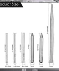 6 Piece Metal Model Tools Set For DIY 3D Puzzles With Edge Bend And Tab Bend Tools showing size and dimensions.