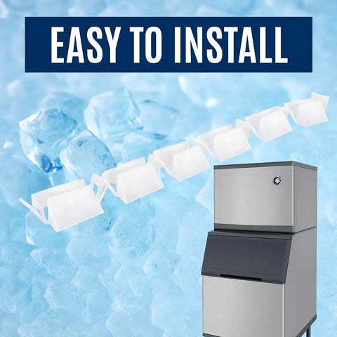 Five Pack Water Supply Spray Guide Replacement Fits Various Commercial Ice Maker Models Like Km 1200 And Km 1300 Series Keeps Things Running Smooth Without Any Hassle With Durable Build For Long Lasting Use, white plastic spray guides with ice maker