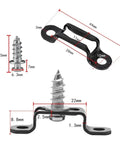 Eighty Pack Hidden Connection Fasteners Invisible Cam Lock Screws Black Furniture Hardware various sizes with dimensions shown.