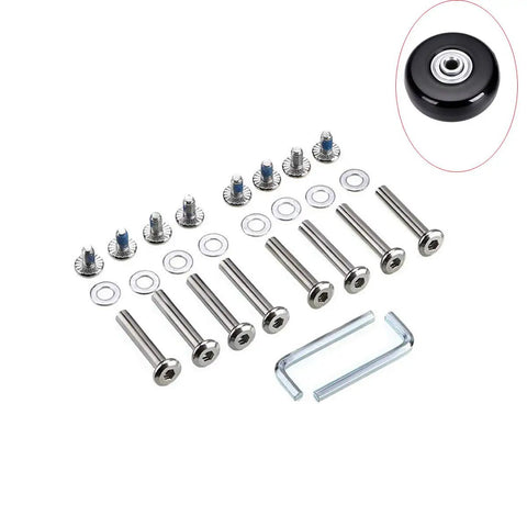Inline Skate Replacement Wheel Axles Repair Kit With 6mm Shafts In 30mm And 36mm Lengths Includes 8 Screws 8 Washers 2 Hex Wrenches