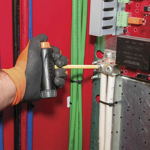 Using Long Ball End Hex Key Wrench Set With T Handle, 22 Piece SAE And Metric on electronic panel