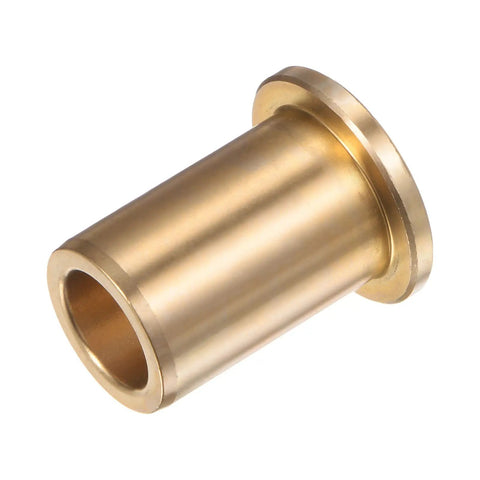 Top Shelf Bronze Flange Bearing Sleeve 13MM Bore 19MM OD 30MM Long With 3MM Thick Flange self lubricating bushing, side view.