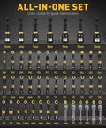Image of 46 In 1 Magnetic Pro Grade Ratchet Screwdriver Set With Detachable Handle And Storage Case Multi Bit Nut Driver Kit, showing various bits and sizes.