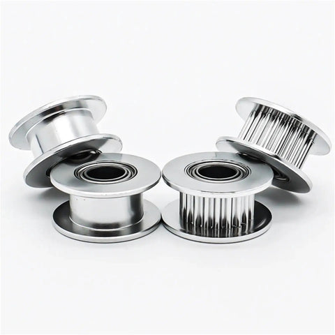 Top Shelf 16 Tooth Gt2 Timing Pulley Featuring Heavy Duty Steel Body And Sealed Bearings For Slick Belt Rotation.