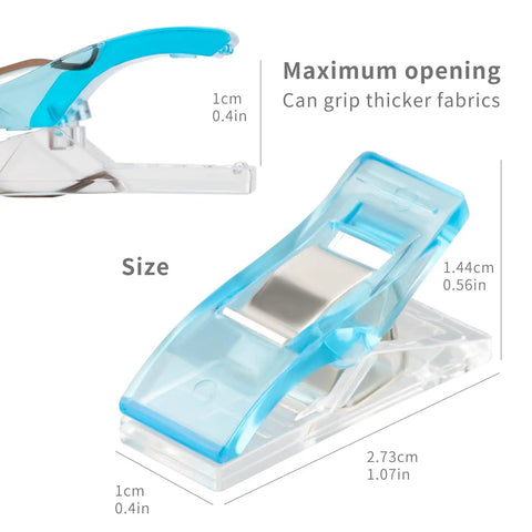 Super Handy Pack Of 100 Clear Plastic Sewing Clips That Make A Great Alternative To Quilting Pins And Keep Your Fabric Safe From Needle Damage While Being Totally Reusable And Easy To Spot If You Drop Them