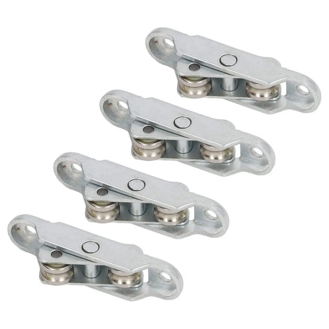 Built Tough 4 Pack Double Wheel Roller Pulleys with durable alloy steel for smooth window tracks and closet setup.
