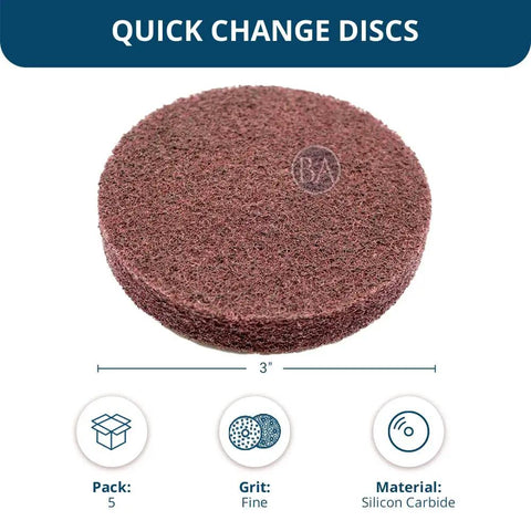 3 Inch Quick Change Sanding Discs Kit Aluminum Oxide Surface Prep And Polishing Wheels For Drill And Die Grinder Paint Stripper 5 Pack Maroon Fine Great For Deburring Blending Finishing And Polishing Metal Castings And Wood Surfaces
