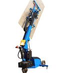 Badass Heavy Duty Electric Vacuum Glass Lifter With Hydraulic Arm For Curtain Wall Setup Handles Granite Panels, angled view showing lifting arm and suction pads.