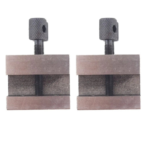 V Block Set With Clamp For Precision Machinist Work In Hardened Steel 90 Degree V Block Pair 1-3/8 X 1-3/8 X 1-3/16 Inches