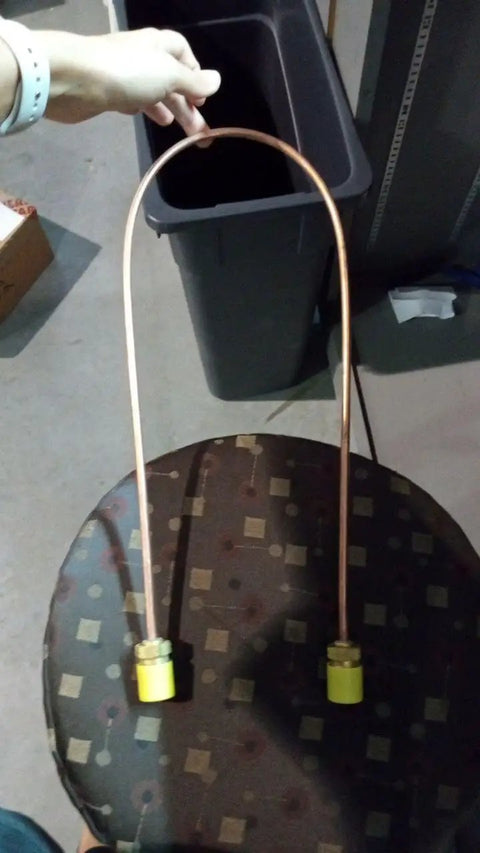 Pigtail POL X POL Seven Eighths Inch Hex 36 Inch Copper Tube Assembly With Brass Connectors Heavy Wall Annealed Copper Tubing