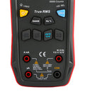 Close-up of Smart Digital Multimeter UT60S True RMS 9999 Counts 1000V AC DC with ports and buttons visible.