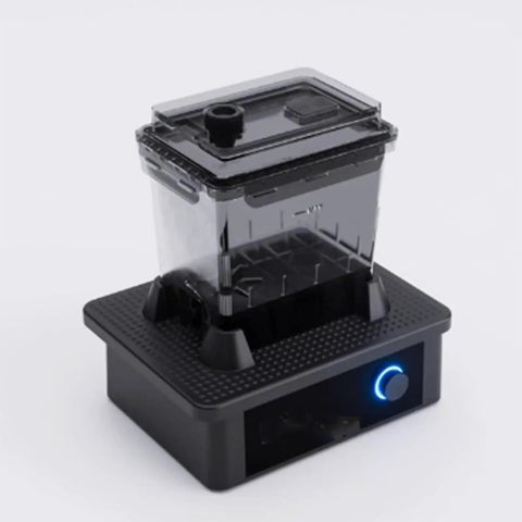 Dope Dual Bin Resin Washer For 3D Printers, clear top container, oscillating clean cycle, adjustable speed control.