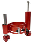 Dead Nuts Secure Router Table Lift System For 2.51 To 2.56 Inch Motors smooth height adjustment red aluminum lift with clamps.