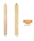 Premium Quality Undermount Drawer Slides Solid Beech Wood Center Mount Track 17 Inch Cabinet Glides Replacement Kit front and back view