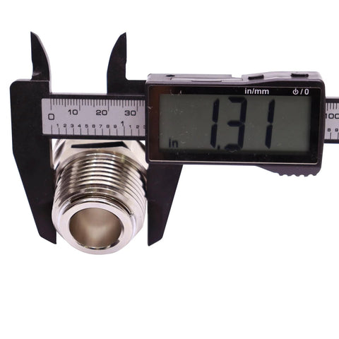 1-inch NPT fuel swivel connector measured with caliper