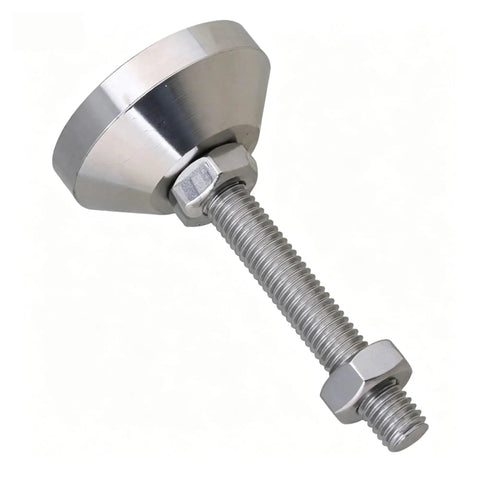 Heavy Duty Adjustable Furniture Feet Set, 4 Stainless Steel M8x50mm Legs With Silent, Wear-Resistant Pads