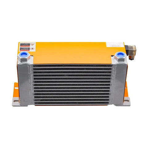 Hydraulic Air Cooler Oil Radiator Plate Heat Exchanger For Oil Tank Cooling And Temperature Drop 3000 kcal Per Hour, 60 Liters Per Minute Flow, 12 Volt Power, Industrial Oil System Heat Dissipation