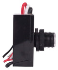 Side view of Tork RKP301 Outdoor 120-Volt Button Photocontrol Dusk To Dawn Sensor with wiring for exterior lighting